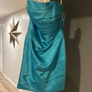 BRAND NEW strapless satin cocktail/bridesmaid dress